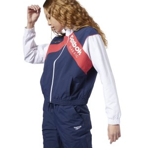 Reebok Classic Track Jacke Damen - Navy - DE 463-YGL